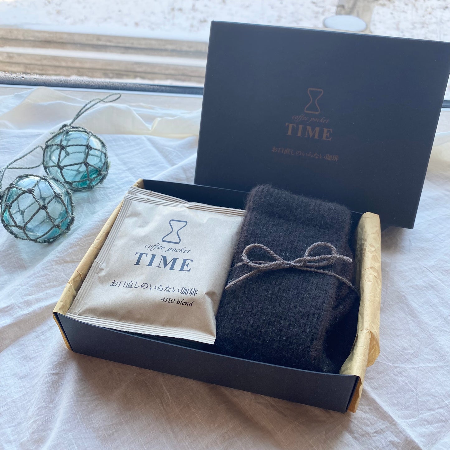 【送料無料・数量限定】ギフトBOX/ドリップバッグ＆ヤクwool靴下